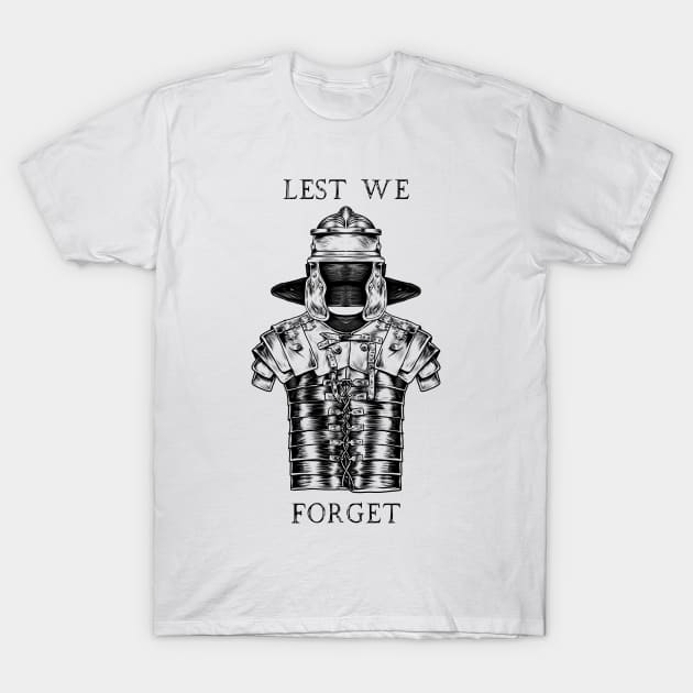 Etched in History: Lest We Forget the Glory of the Roman Empire T-Shirt by Holymayo Tee